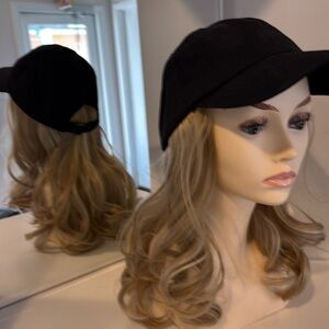 Hat with Hair!  Color light ash blonde. Petite to average size.